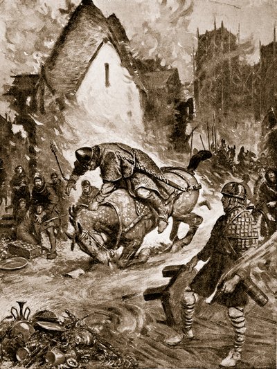 William dodelijk gewond in Mantes, illustratie uit 
