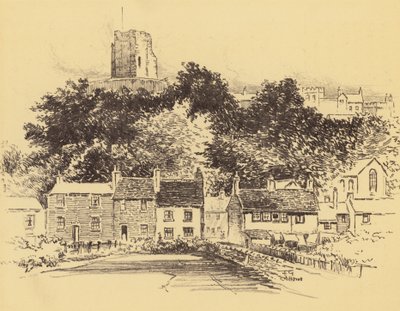Kasteel van Clitheroe (litho) door Frank Greenwood
