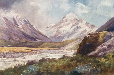Nieuw-Zeeland: Mount Cook door Frank H Wright