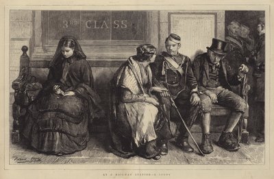 Op een Treinstation, een Studie door Frank Holl