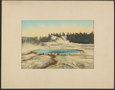 Kasteelput en kasteelgeiser door Frank Jay Haynes