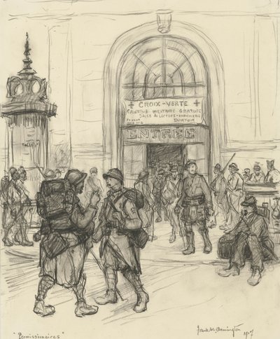 Vergunninghouders, 1917 door Frank Milton Armington
