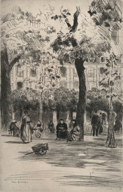 Place des Vosges, 1915 door Frank Milton Armington