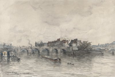 Het Eiland, Parijs (Pont Neuf) door Frank Myers Boggs