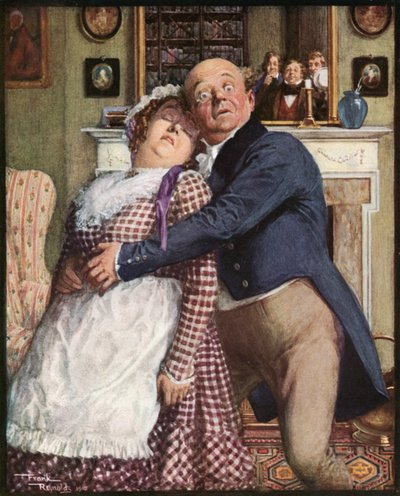 Mr. Pickwick Ondergaat een Moeilijke Ervaring door Frank Reynolds