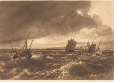 De monding van de Theems, Isle of Sheppey in de verte, 1891 door Frank Short