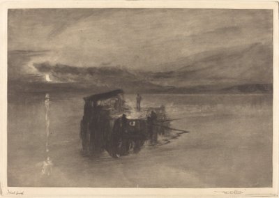 Het Houten Vlot op de Rijn door Frank Short, after Joseph Mallord William Turner