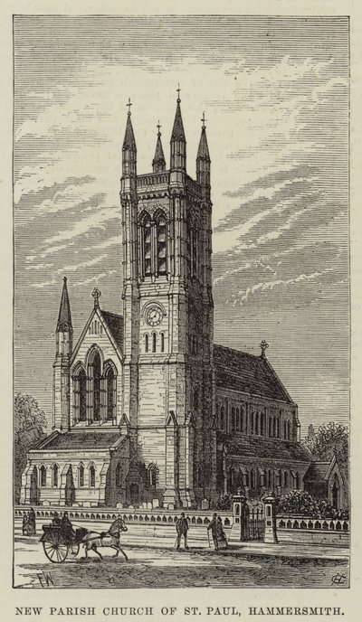 Nieuwe parochiekerk van St. Paul, Hammersmith door Frank Watkins