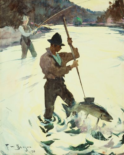 Speervissen door Frank Weston Benson