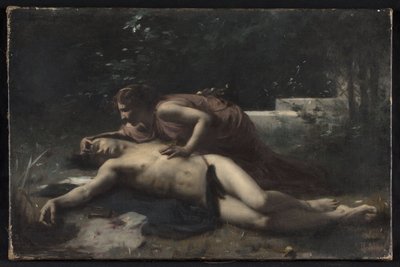 Pyramus en Thisbe, ca. 1875 door François Alfred Delobbe
