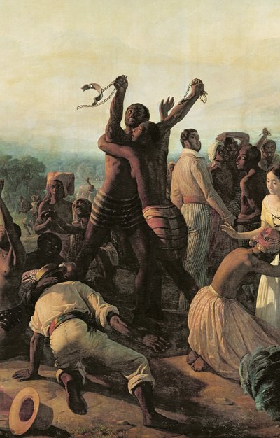 Proclamatie van de afschaffing van de slavernij in de Franse koloniën, 23 april 1848, 1849 door François Auguste Biard