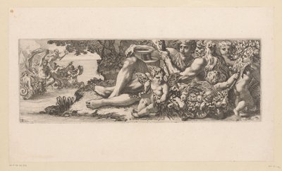 Triomf van Galatea met Hercules en allegorische figuren op de oever door François Bignon (attributed to)