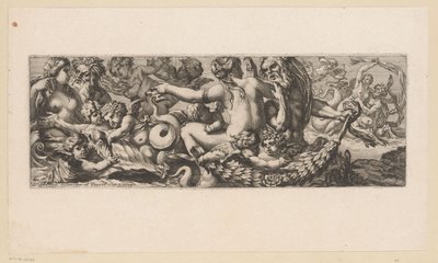 Triomf van Galatea met nereïden, saters en putti door François Bignon (attributed to)