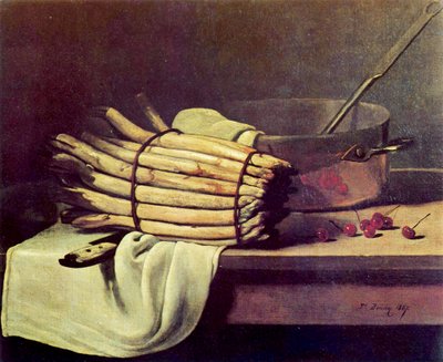 Duits: Stilleven met asperges door François Bonvin
