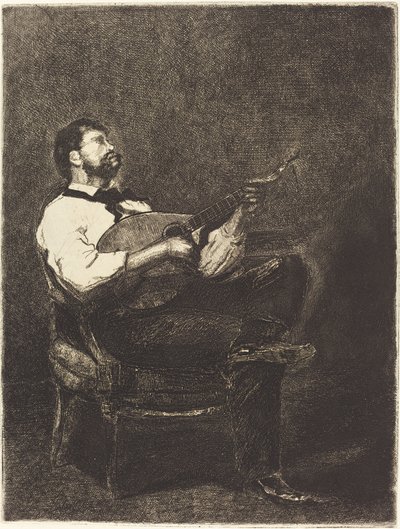 Gitaarspeler door François Bonvin