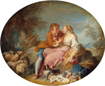 Boucher - Pastorale scène, begin 1730 door François Boucher
