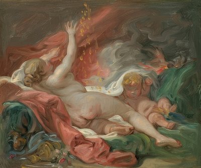 Danaë (studie) door François Boucher