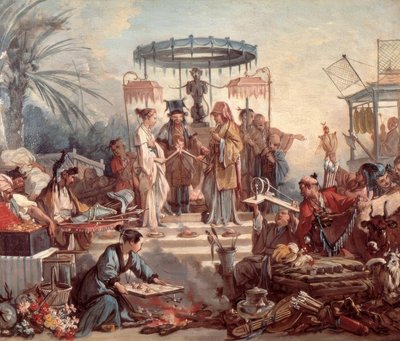 De Chinese bruiloft door François Boucher