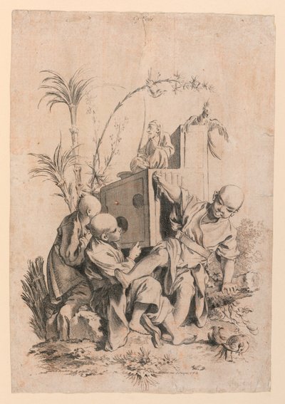 Het zicht (La Veue) uit de serie Les Cinq Senses (De vijf zintuigen) door François Boucher
