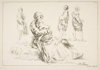 Blad met schetsen, 1753 door François Boucher