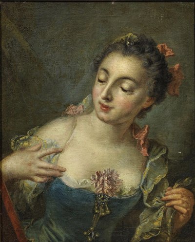 Jonge dame links door François Boucher