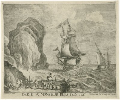 Zeegezicht door François Deroy