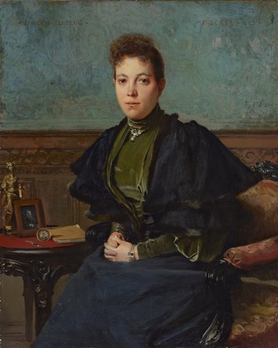 Portret van Vera Kharitonenko door Francois Flameng