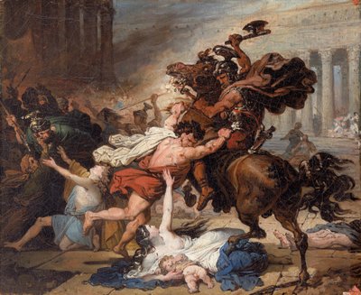 Studie voor de verwoesting van Jeruzalem door de Romeinen door François Joseph Heim