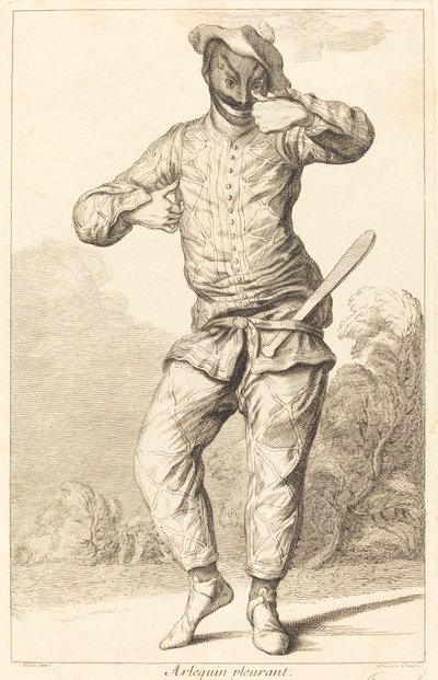 Arlequin huilt door François Joullain after Claude Gillot