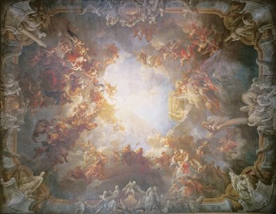 De apotheose van Hercules, van het plafond van de Salon van Hercules, 1733-6 door François Lemoyne
