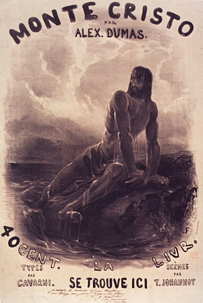 Louis Français-Dantès op zijn rots door Francois Louis Francais