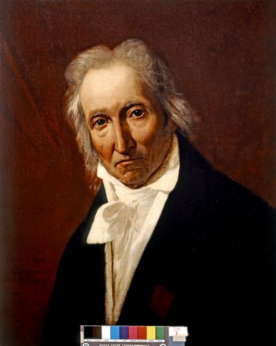 Portret van Joseph-Marie Jacquard (olieverf op doek) door François Lépagnez