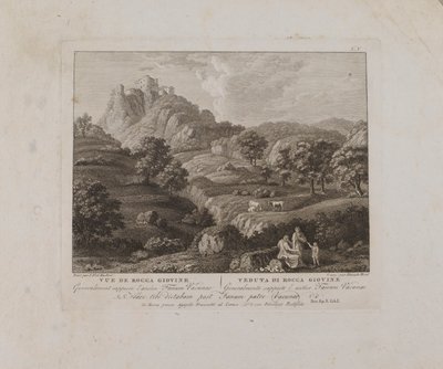 Gezicht op Rocca Giovine (nr. V) door François Morel