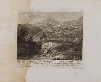 Gezicht op het landhuis van Horace (nr. VII) door François Morel