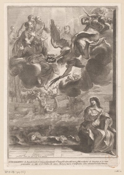 Visioen van de heilige Theresa met daarin de verdrinkingsdood van Ignatius van Azevedo door François Spierre