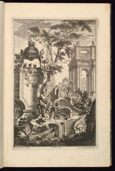 Ontwerp voor Fontein met een Riviergod door François de Cuvilliés the Elder