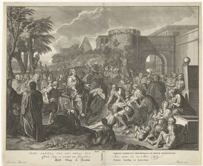 Intocht van Christus in Jeruzalem door François van Bleyswijck