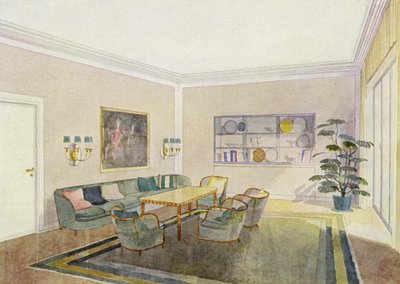 1930s interieurs: Ontvangstruimte door Frans Arnold Breuhaus de Groot