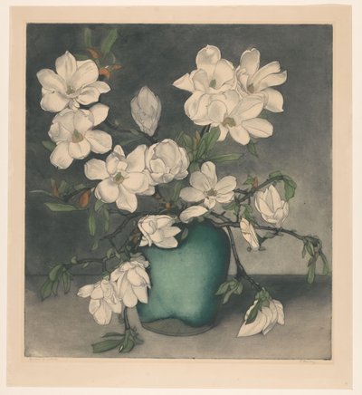 Magnoliatakken door Frans Everbag (signed by artist)