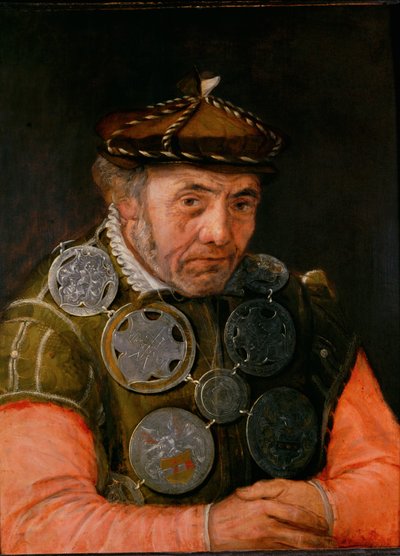 Boodschapper van de retorische kamer of gilde ... door Frans Floris