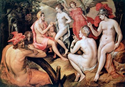 Het Oordeel van Paris, ca. 1550 door Frans Floris