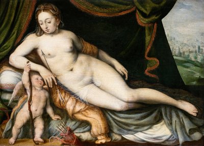 Venus en Cupido door Frans Floris I