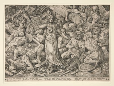 Victoria Omringd door Gevangenen en Trofeeën door Frans Floris the Elder