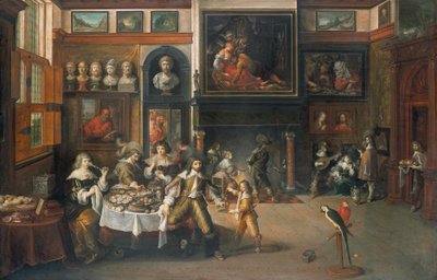 Avondmaal in het huis van burgemeester Rockox door Frans Francken the Younger