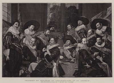 Banket van officieren van Arquebusiers van St. Andrew door Frans Hals