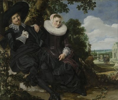 Portret van een Koppel, Waarschijnlijk Isaac Abrahamsz Massa en Beatrix van der Laen, c.1622 door Frans Hals