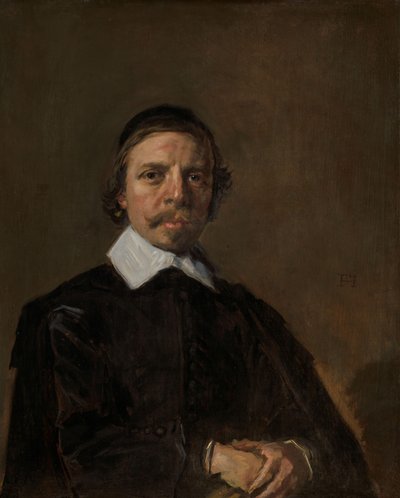 Portret van een man, mogelijk een geestelijke door Frans Hals