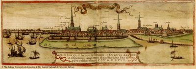 Kaart hamburg 1572 door Frans Hogenberg