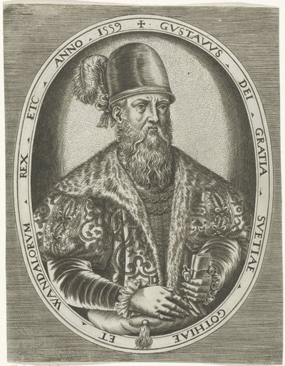 Portret van koning Gustaaf I van Zweden door Frans Huys
