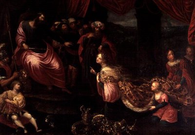 Koning Salomo en de Koningin van Sheba door Frans II the Younger Francken